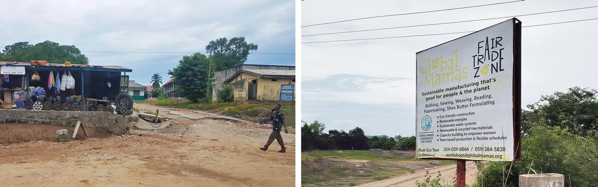 Auf dem Weg zur Fair Trade Zone in Kpong am Voltastausee, Ghana